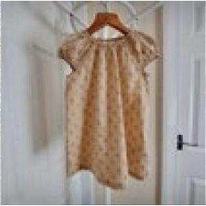 H&M Kids Gold Flamingo Dress in Beige